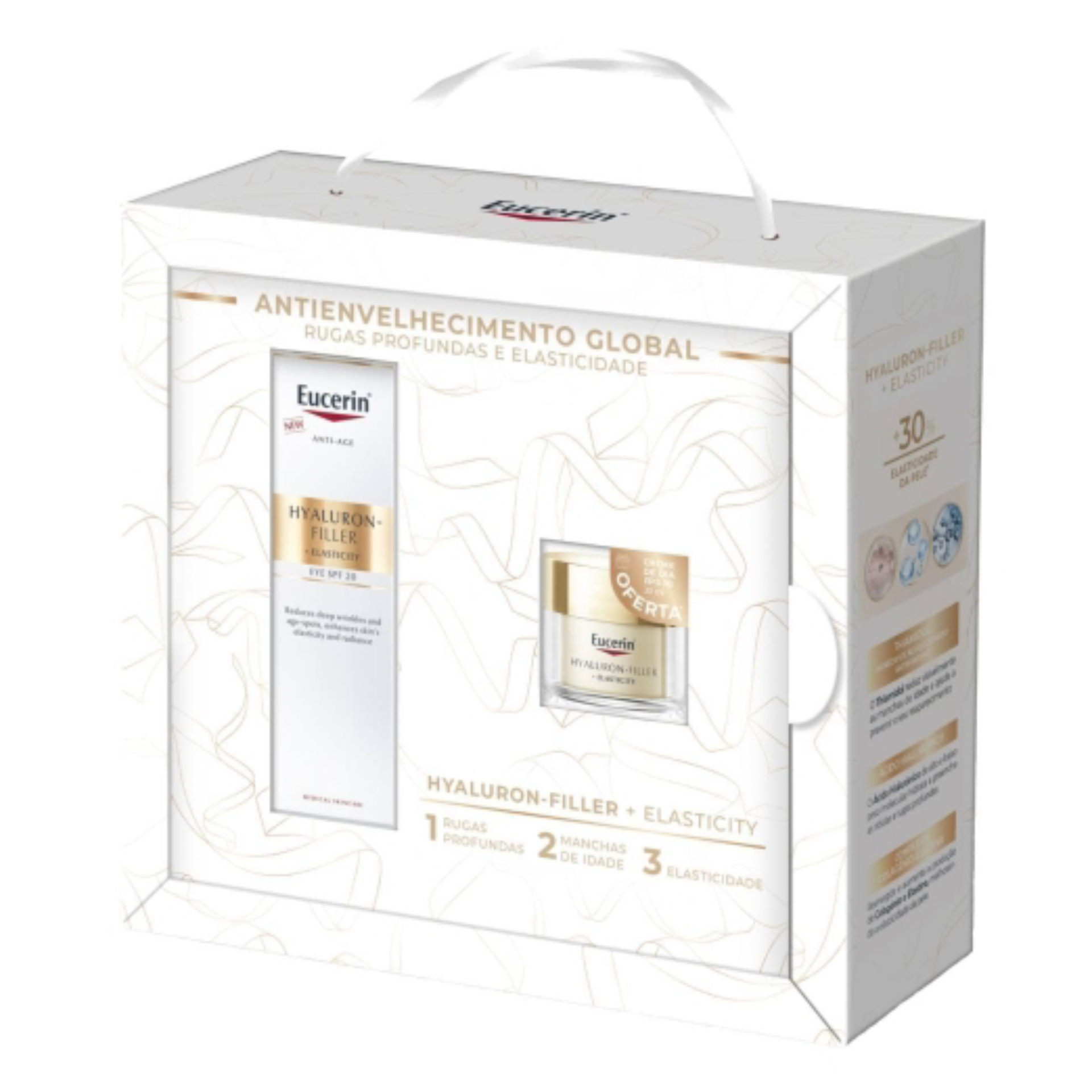 Eucerin Hyaluron-Filler+Elasticidade Olhos FPS15 + Creme Dia FPS 30 Coffret
