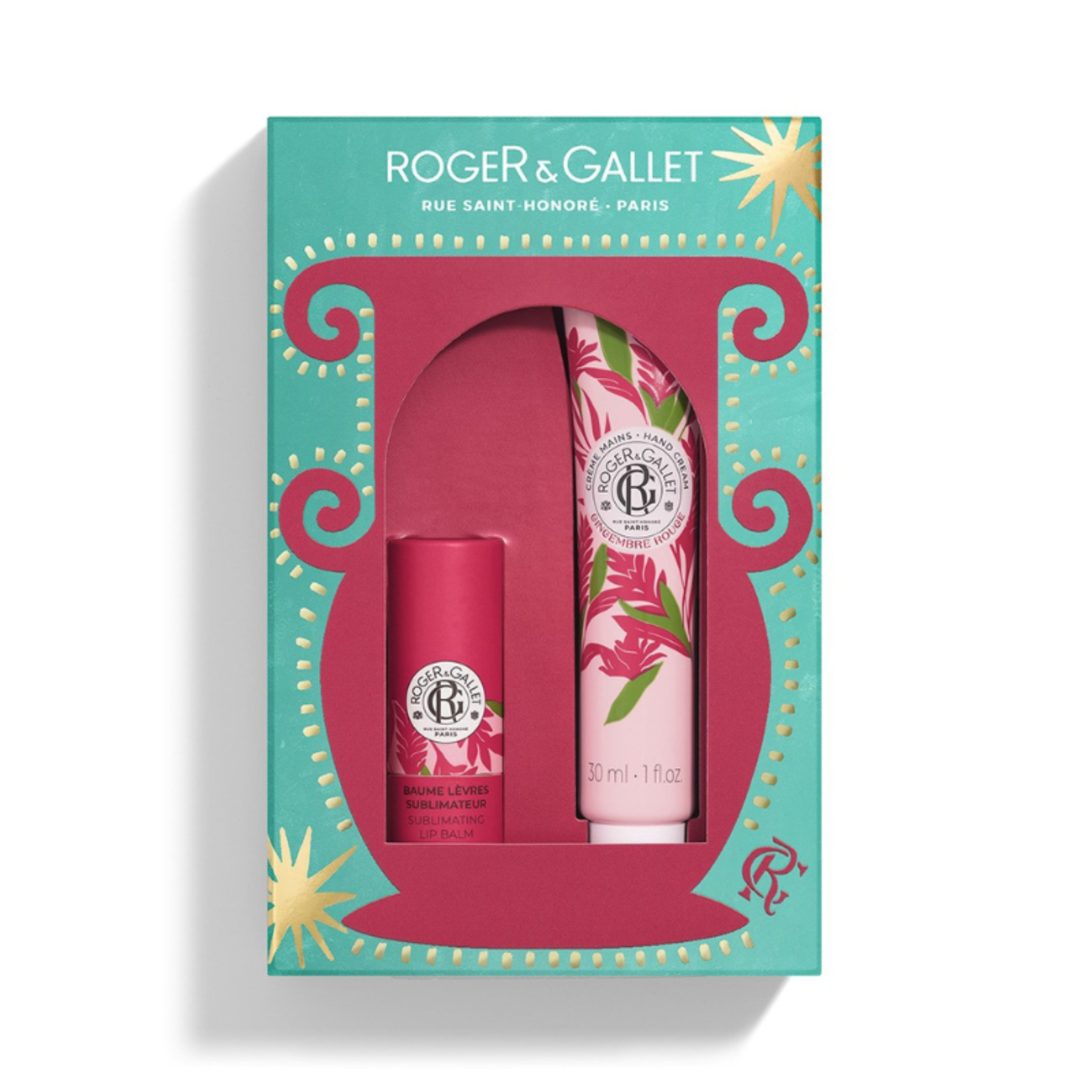 Roger & Gallet Gingembre Rouge Creme Mos + Blsamo Labial Coffret