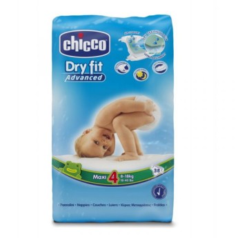 Chicco Fraldas Dry Fit T4 8-18kg