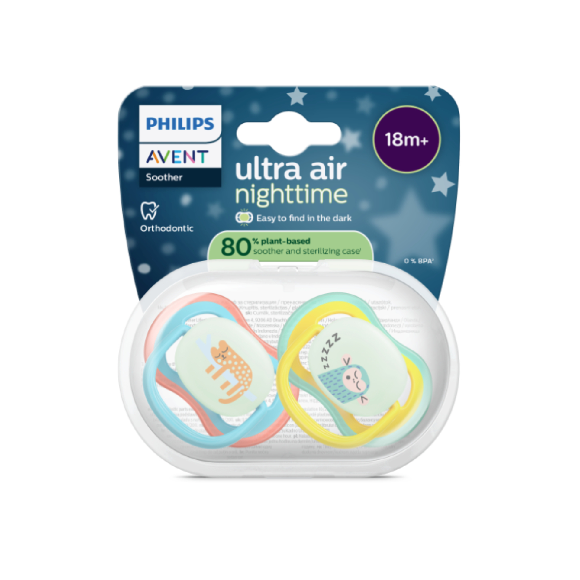Philips Avent Chupetas Ultra Air Nighttime 18M+