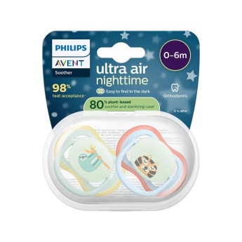 Philips Avent Chupetas Ultra Air Nighttime 0-6M