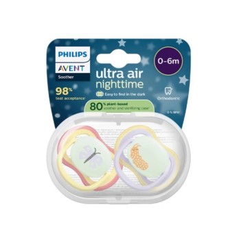 Philips Avent Chupetas Ultra Air Nighttime 0-6M 