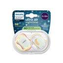 Philips Avent Chupetas Ultra Air Nighttime 0-6M 