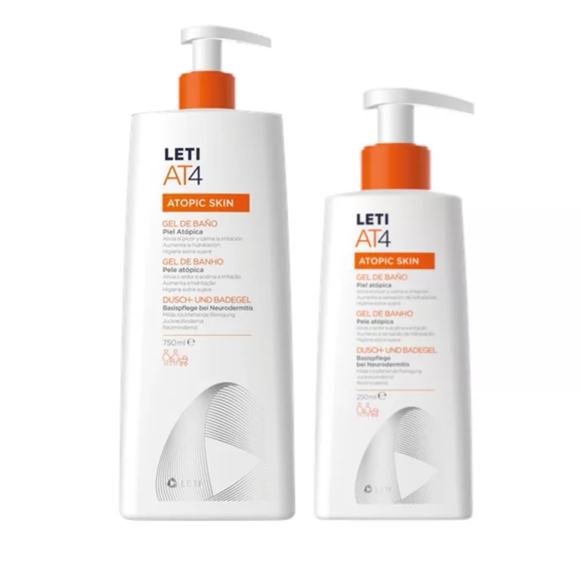 Leti AT4 Gel de Banho Pele At�pica Pack Oferta 250ml