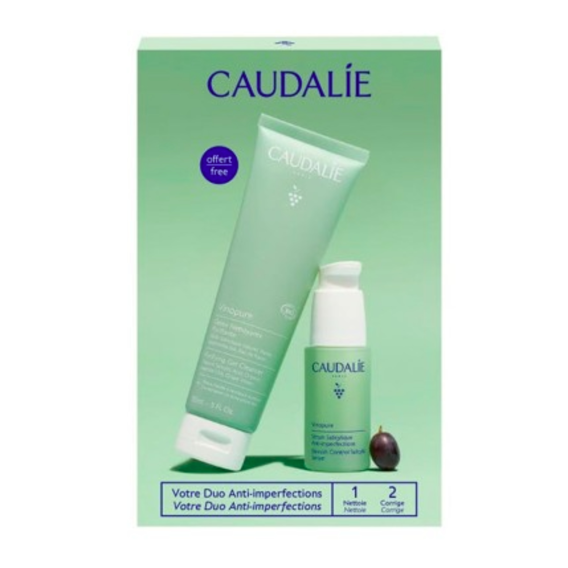 Caudalie Vinopure S�rum Anti-imperfei��es + Geleia Limpeza Purificante 