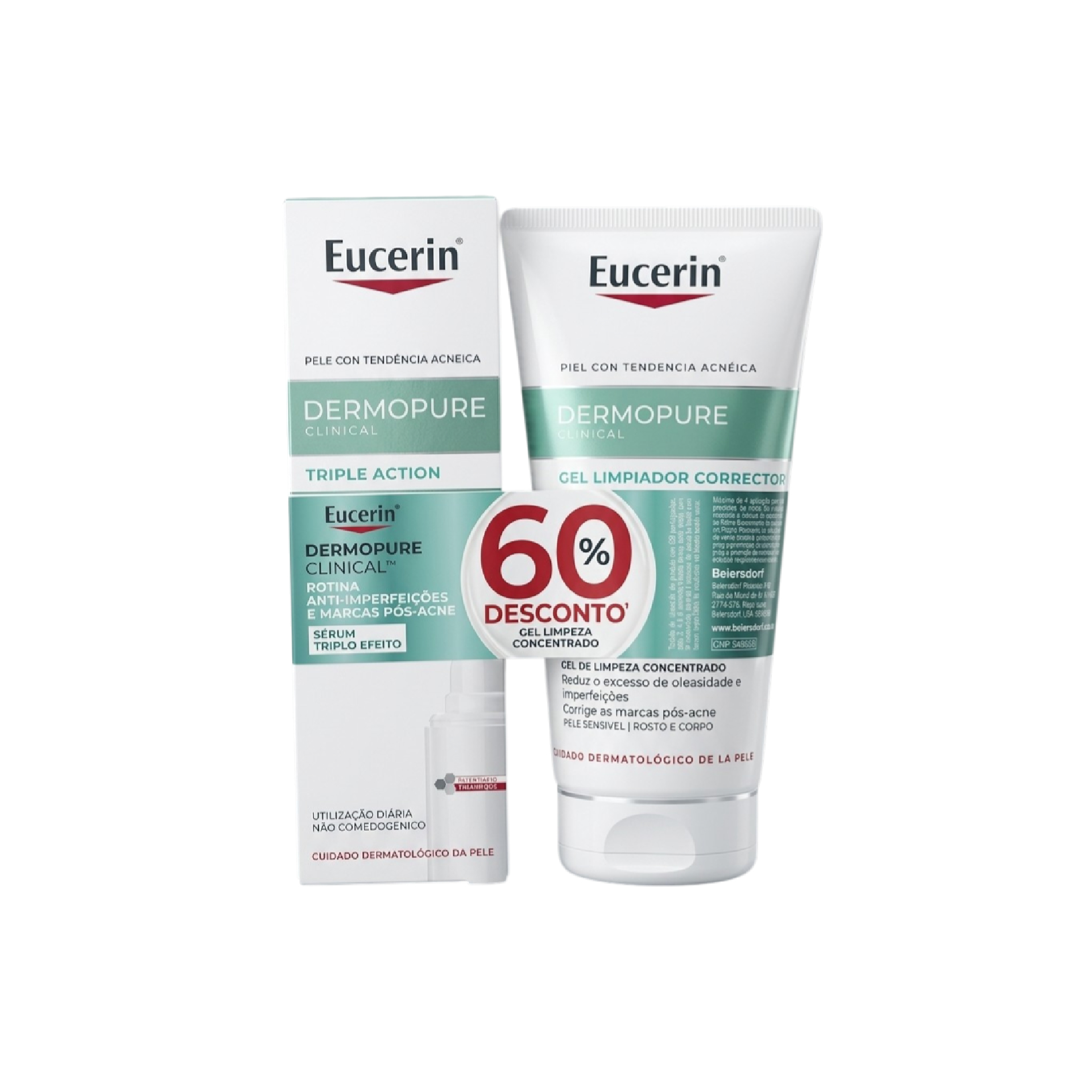 Eucerin Dermopure S�rum Triplo + Gel Limpeza 