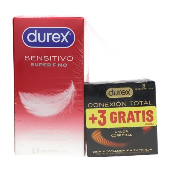 Durex Sensitivo Super Fino Preservativos + Conexão Total Preservativos Durex Sensitivo Super Fino Preservativos + Conexão Total Preservativos