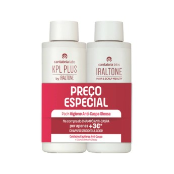KPL Plus Champô Dermatológico Anticaspa + Iraltone Champô Seborregulador KPL Plus Champô Dermatológico Anticaspa + Iraltone Champô Seborregulador
