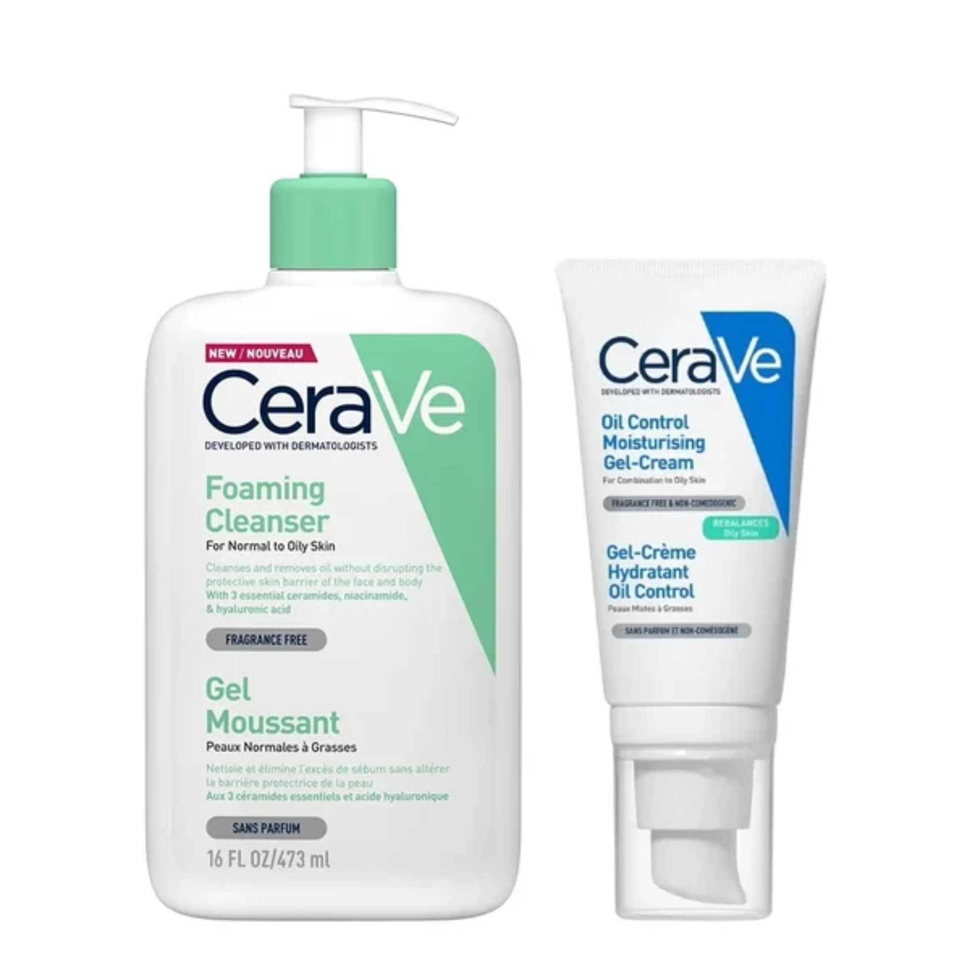 Cerave Gel Espuma Limpeza + Oil Control Gel-Creme Facial Hidratante Pack