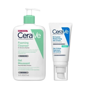 Cerave Gel Espuma Limpeza + Oil Control Gel-Creme Facial Hidratante Pack Cerave Gel Espuma Limpeza + Oil Control Gel-Creme Facial Hidratante Pack