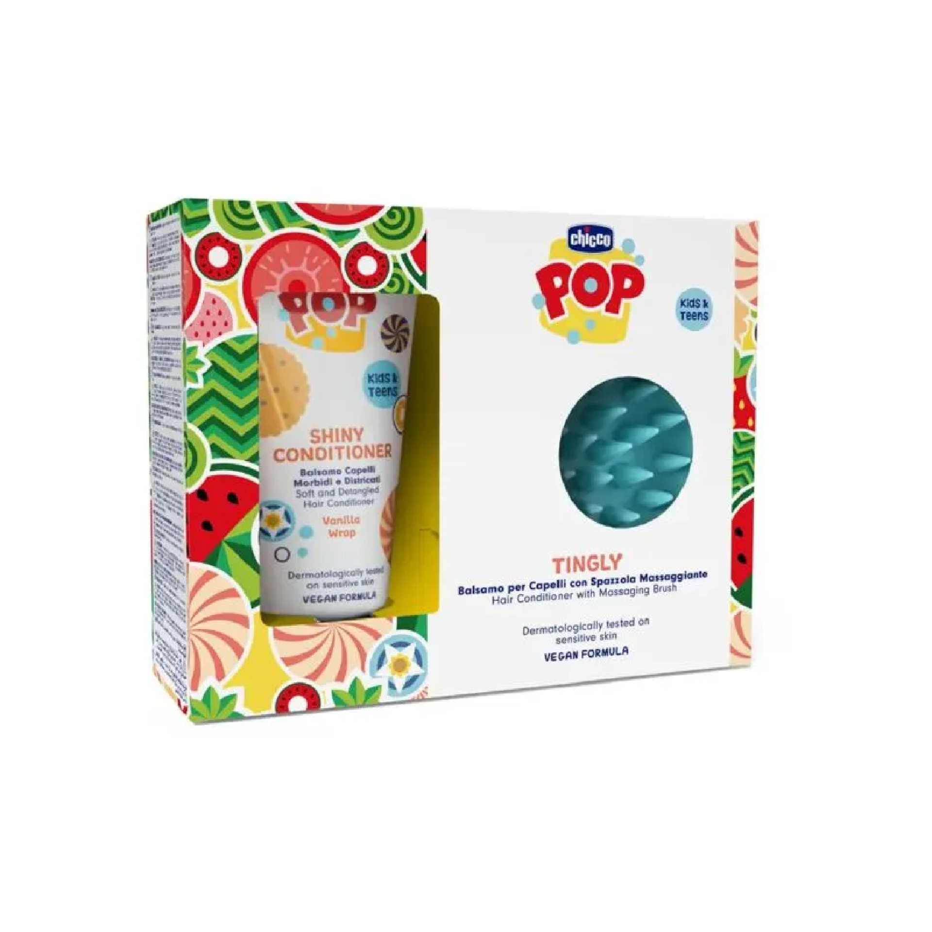 Chicco POP Amaciador Cabelo Baunilha + Escova de massagem