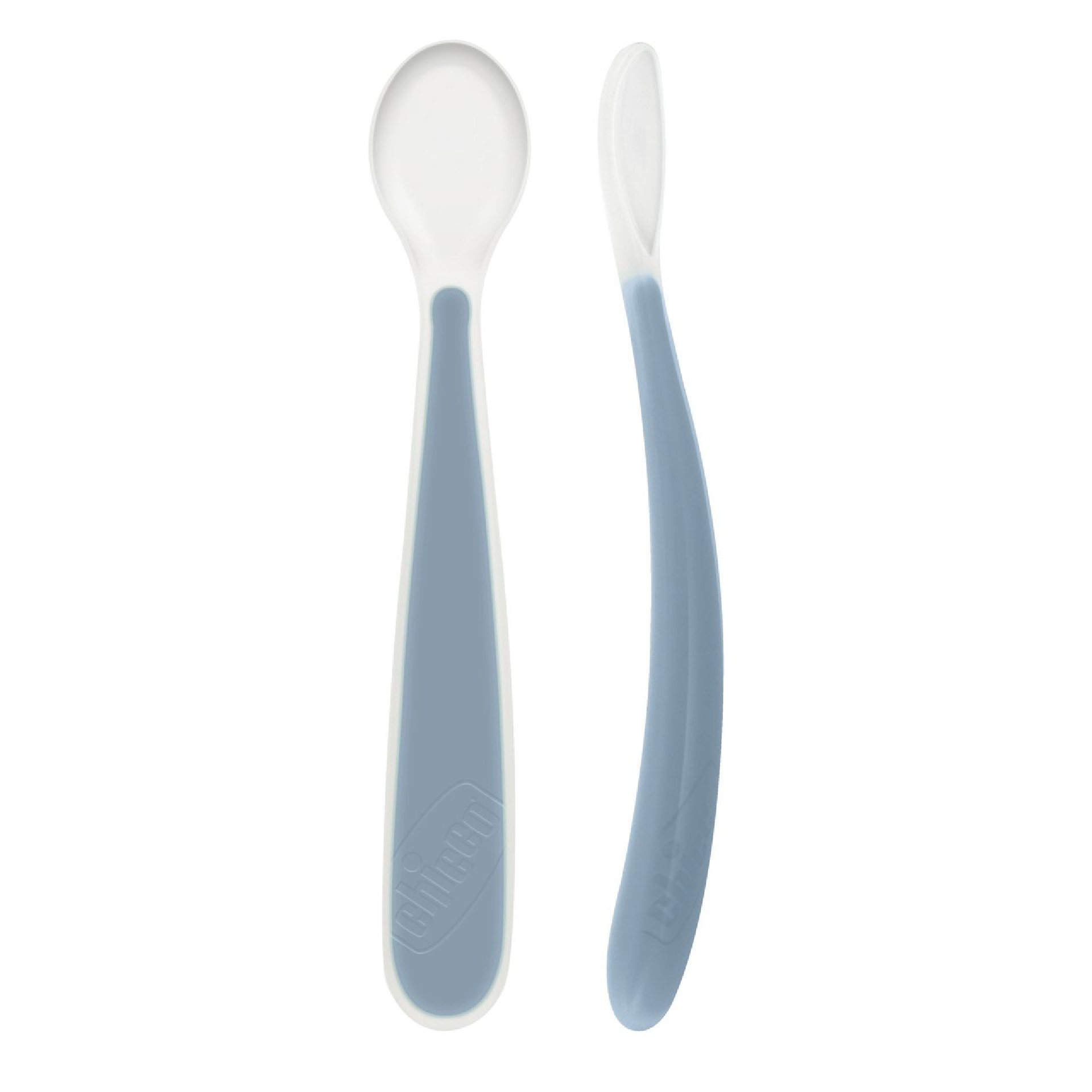 Chicco Colher Silicone Azul 6M+