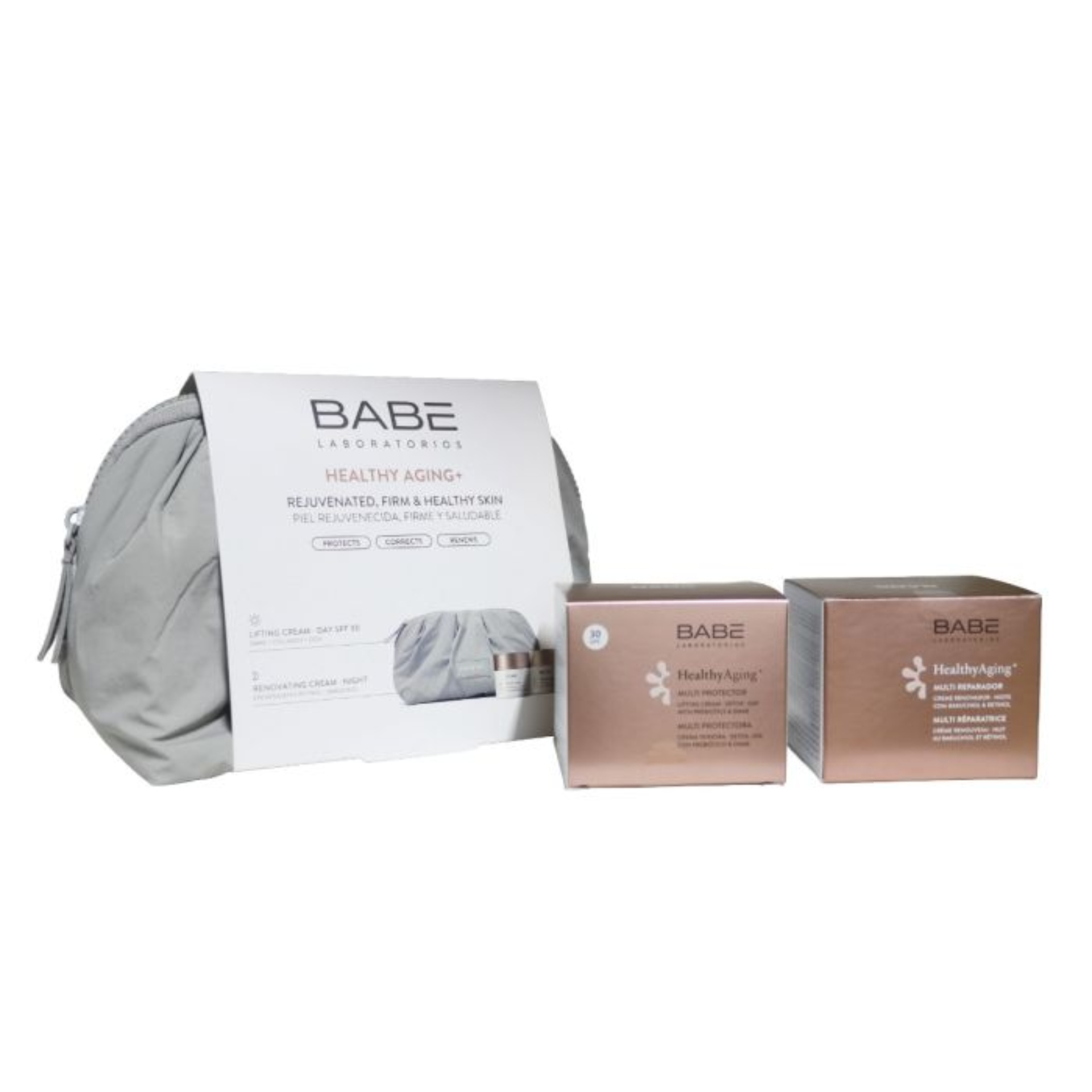 Bab� Healthy Aging+ Creme Multi Protetor Lifting FPS 30 +Creme De Noite Multi Reparador BOLSA Rotina