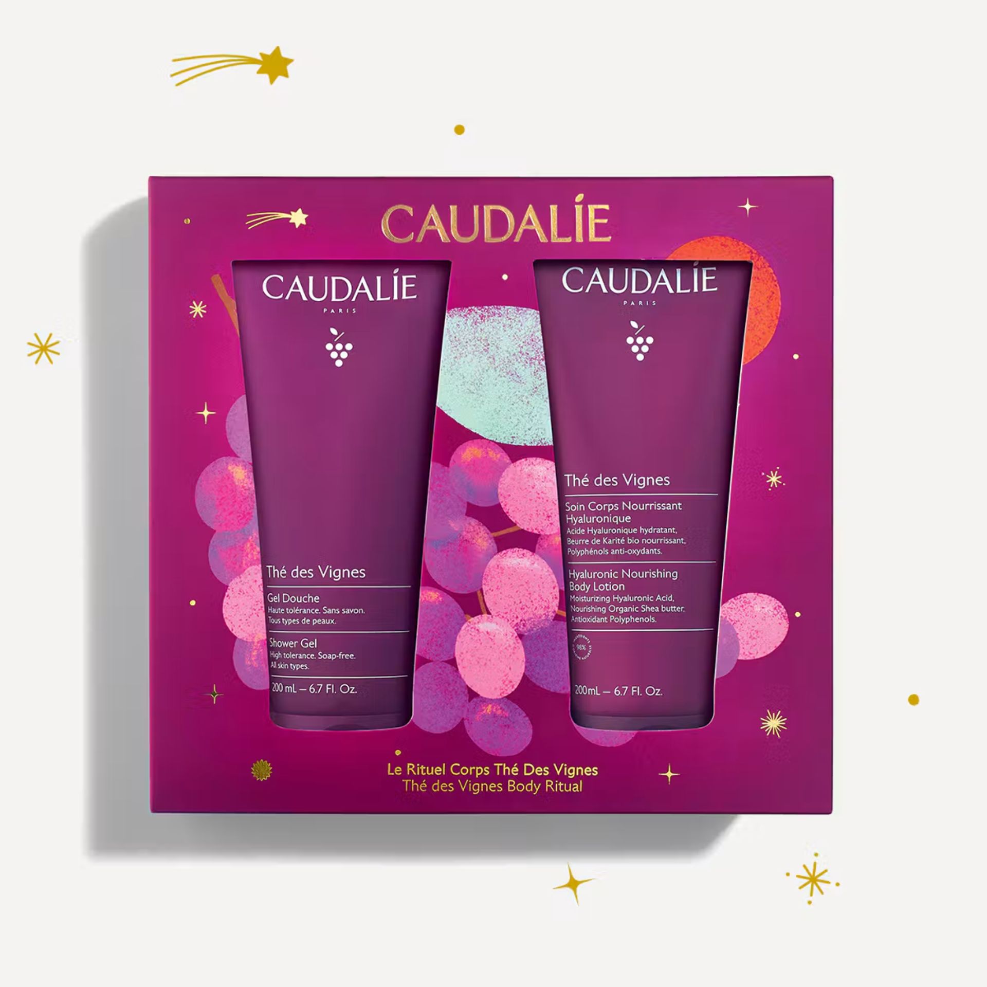Caudalie Th� Des Vignes Gel Duche + Lo��o Corporal Nutritiva Coffret